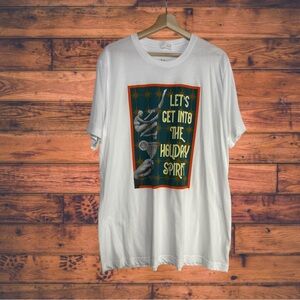 5 for $25🔥Bella Canvas "Holiday Spirit"‎ White T-Shirt XL